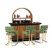 RAM Game Room Prohibition Series 84" Cocktail Bar-Bars & Cabinets-RAM Game Room-Matte Walnut / Black-No-Game Room Shop