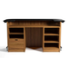 RAM Game Room Prohibition Series 84" Cocktail Bar-Bars & Cabinets-RAM Game Room-Matte Walnut / Black-No-Game Room Shop