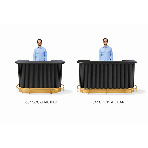 RAM Game Room Prohibition Series 84" Cocktail Bar-Bars & Cabinets-RAM Game Room-Matte Walnut / Black-No-Game Room Shop