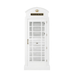 RAM Game Room Old English Telephone Booth Bar Cabinet in White-Bars & Cabinets-RAM Game Room-Game Room Shop