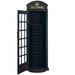 RAM Game Room Old English Telephone Booth Floor Cue Rack in Black-Pool Cue Racks & Holders-RAM Game Room-Game Room Shop