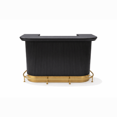 RAM Game Room Prohibition Series 60" Cocktail Bar-Bars & Cabinets-RAM Game Room-Black-Yes (Brass)-Game Room Shop