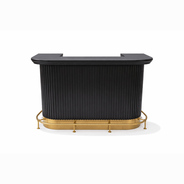 RAM Game Room Prohibition Series 60" Cocktail Bar-Bars & Cabinets-RAM Game Room-Black-Yes (Brass)-Game Room Shop