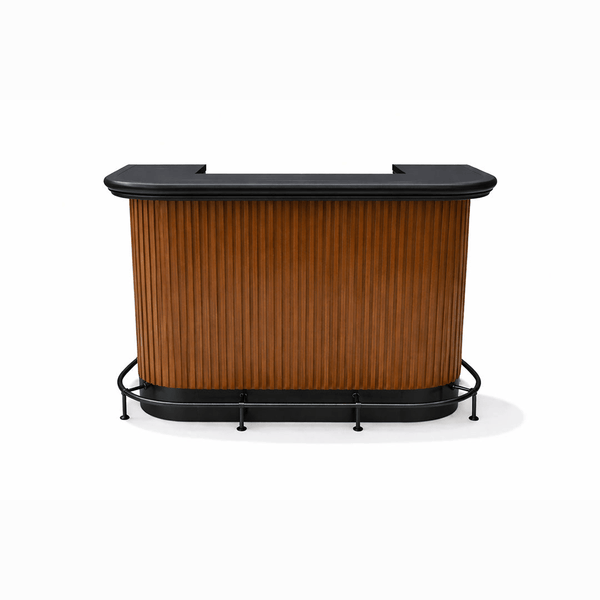 RAM Game Room Prohibition Series 60" Cocktail Bar-Bars & Cabinets-RAM Game Room-Walnut-Yes (Black)-Game Room Shop