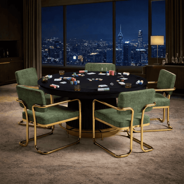 RAM Game Room Prohibition Series 60" Poker Table-Poker & Game Tables-Game Room Shop-Black-No-Game Room Shop