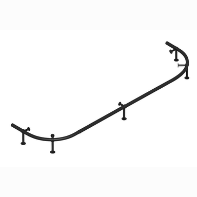 RAM Game Room Prohibition Series 84" Bar Foot Rail-Poker & Game Tables-RAM Game Room-Black-Game Room Shop