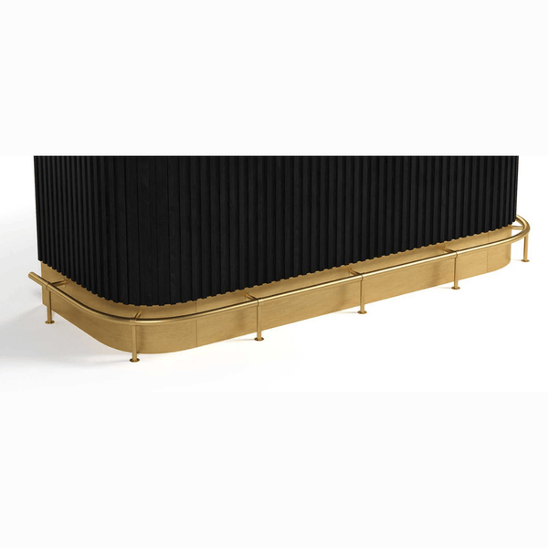 RAM Game Room Prohibition Series 84" Bar Foot Rail-Poker & Game Tables-RAM Game Room-Black-Game Room Shop