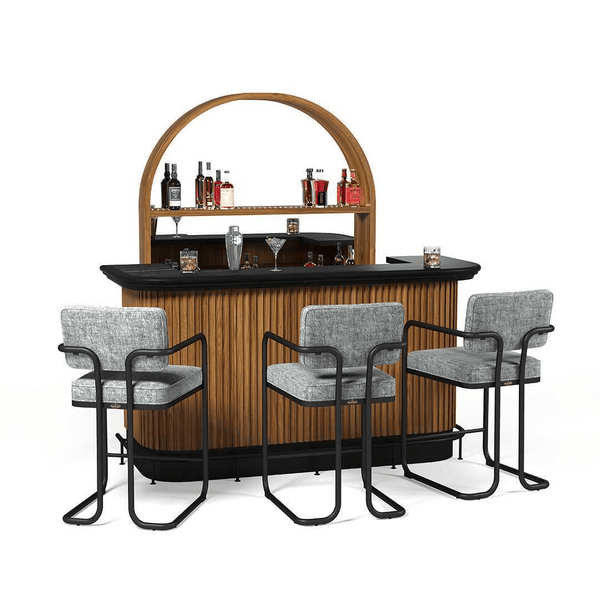 RAM Game Room Prohibition Series Barstool with Arms-Bar Stool-RAM Game Room-Green-Game Room Shop