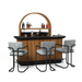 RAM Game Room Prohibition Series Barstool with Arms-Bar Stool-RAM Game Room-Green-Game Room Shop