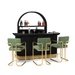 RAM Game Room Prohibition Series Barstool with Arms-Bar Stool-RAM Game Room-Green-Game Room Shop
