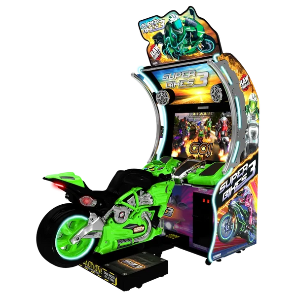 Raw Thrills Super Bikes 3-Arcade Games-Raw Thrills-Green-Game Room Shop