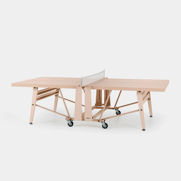 RS Barcelona Folding Monochrome Ping Pong Table-Table Tennis Table-RS Barcelona-Peach Rose-Game Room Shop