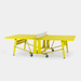 RS Barcelona Folding Monochrome Ping Pong Table-Table Tennis Table-RS Barcelona-Yellow-Game Room Shop