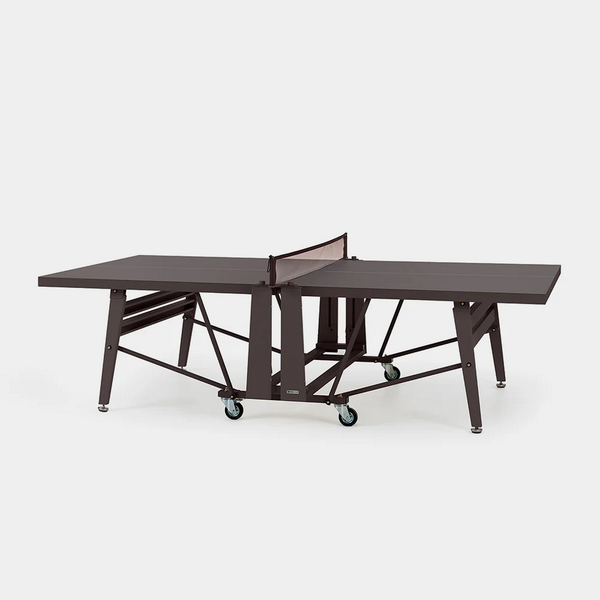 RS Barcelona Folding Monochrome Ping Pong Table-Table Tennis Table-RS Barcelona-Grey Brown-Game Room Shop