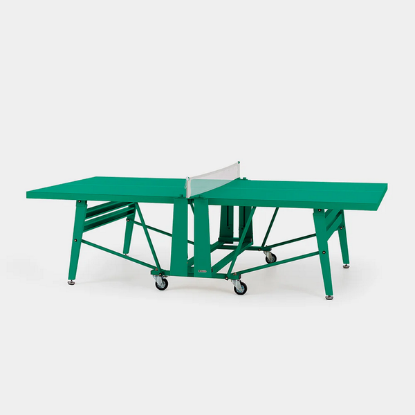RS Barcelona Folding Monochrome Ping Pong Table-Table Tennis Table-RS Barcelona-Emerald Green-Game Room Shop