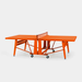 RS Barcelona Folding Monochrome Ping Pong Table-Table Tennis Table-RS Barcelona-Pure Orange-Game Room Shop