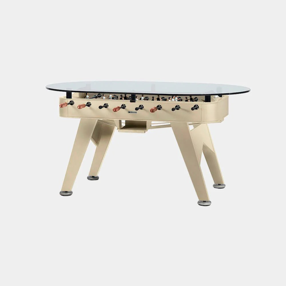 RS Barcelona RS2 Dining Foosball Table-Foosball Table-RS Barcelona-Oval-Iron (Good for Indoor Use)-Silk Grey (MTO)-Game Room Shop