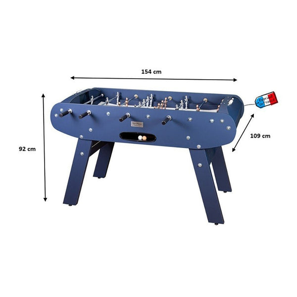 René Pierre Onyx Foosball Table in Marine Blue Matte Finish-Foosball Table-Berner Billiards-Game Room Shop
