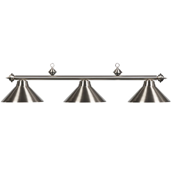 RAM Game Room 54" 3-light Metal Billiards Light-Pool Table Lights-RAM Game Room-Stainless-Game Room Shop