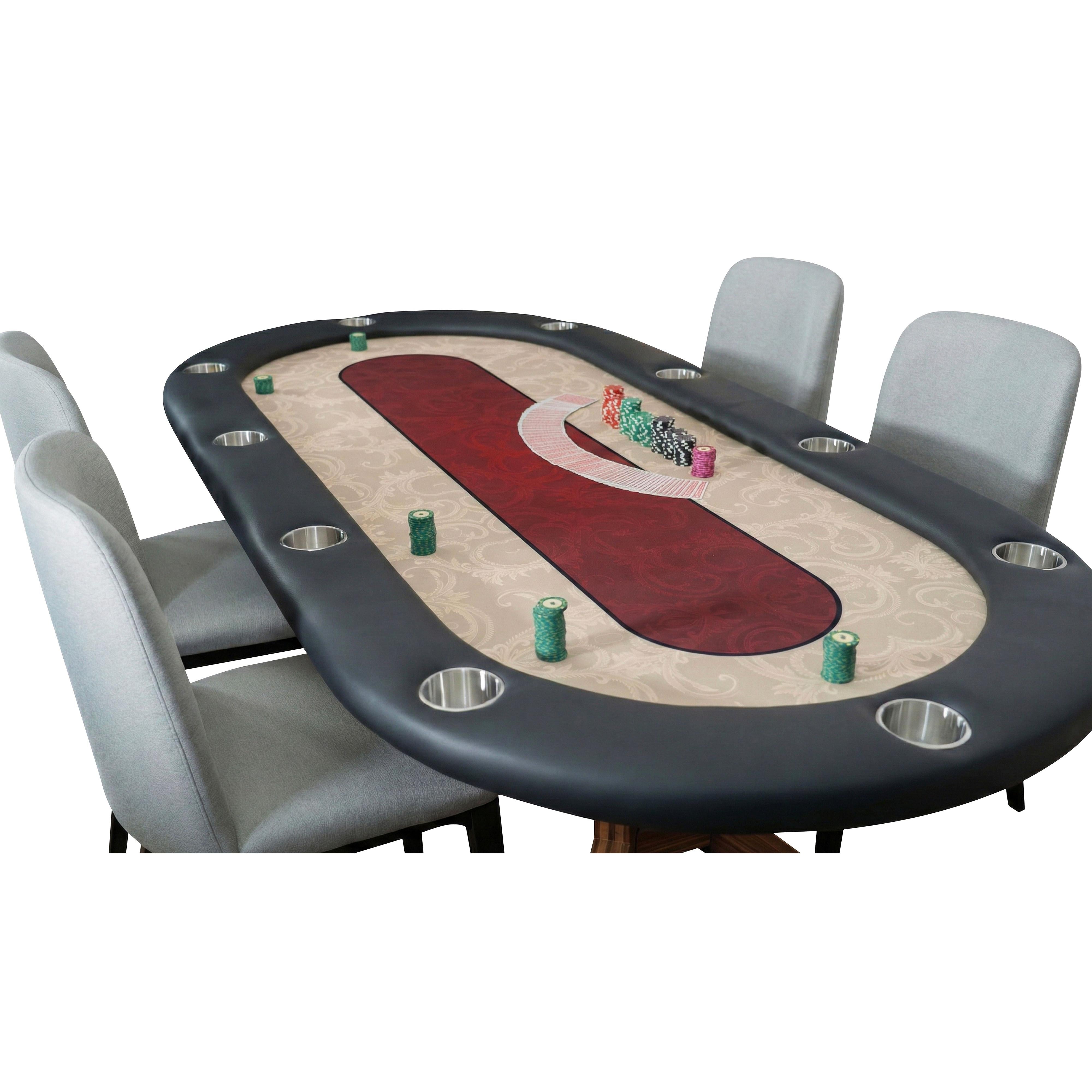 BBO Poker Tables The Stratton Poker Table-Poker & Game Tables-BBO Poker Tables-Black Walnut-No Thank You-Game Room Shop