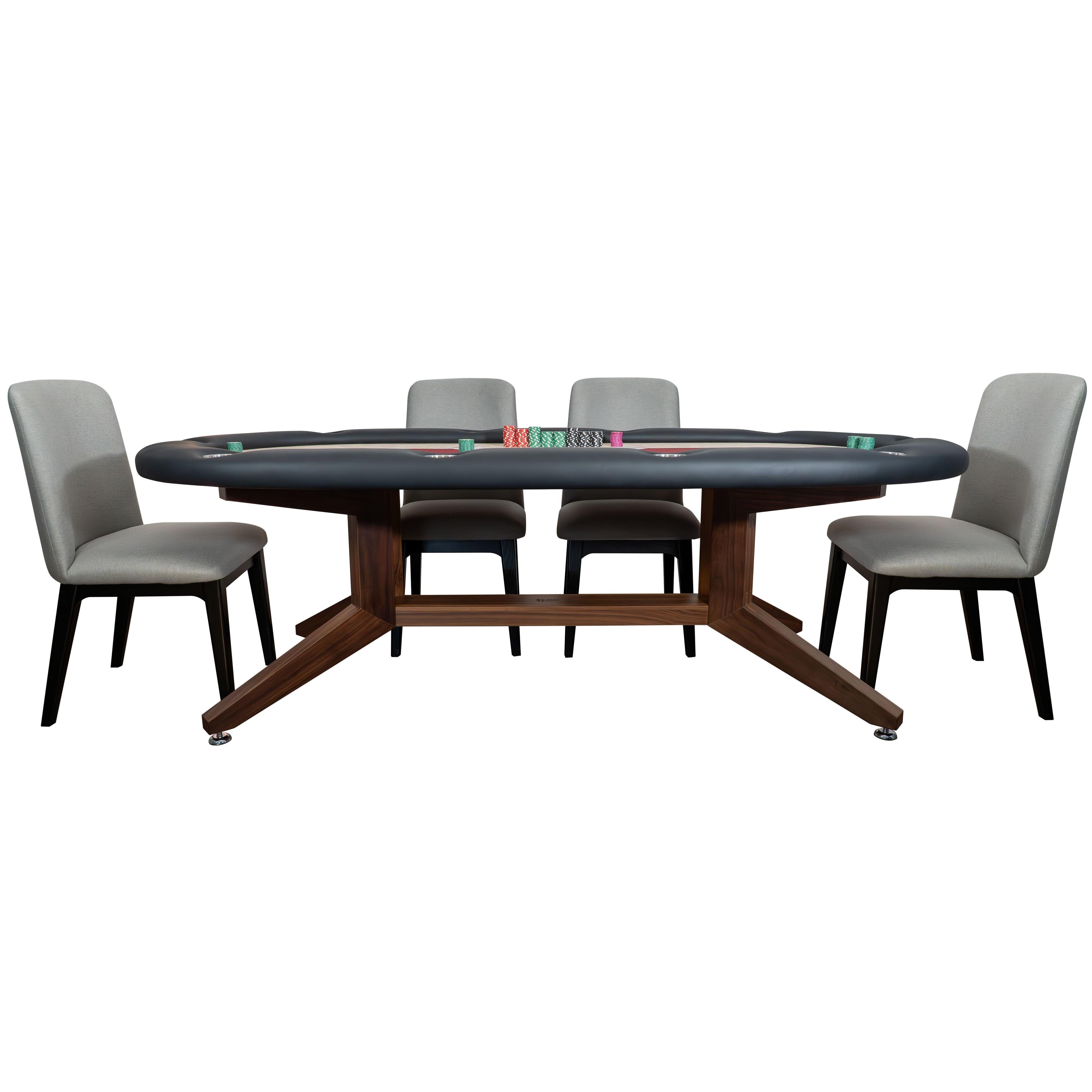 BBO Poker Tables The Stratton Poker Table-Poker & Game Tables-BBO Poker Tables-Black Walnut-No Thank You-Game Room Shop