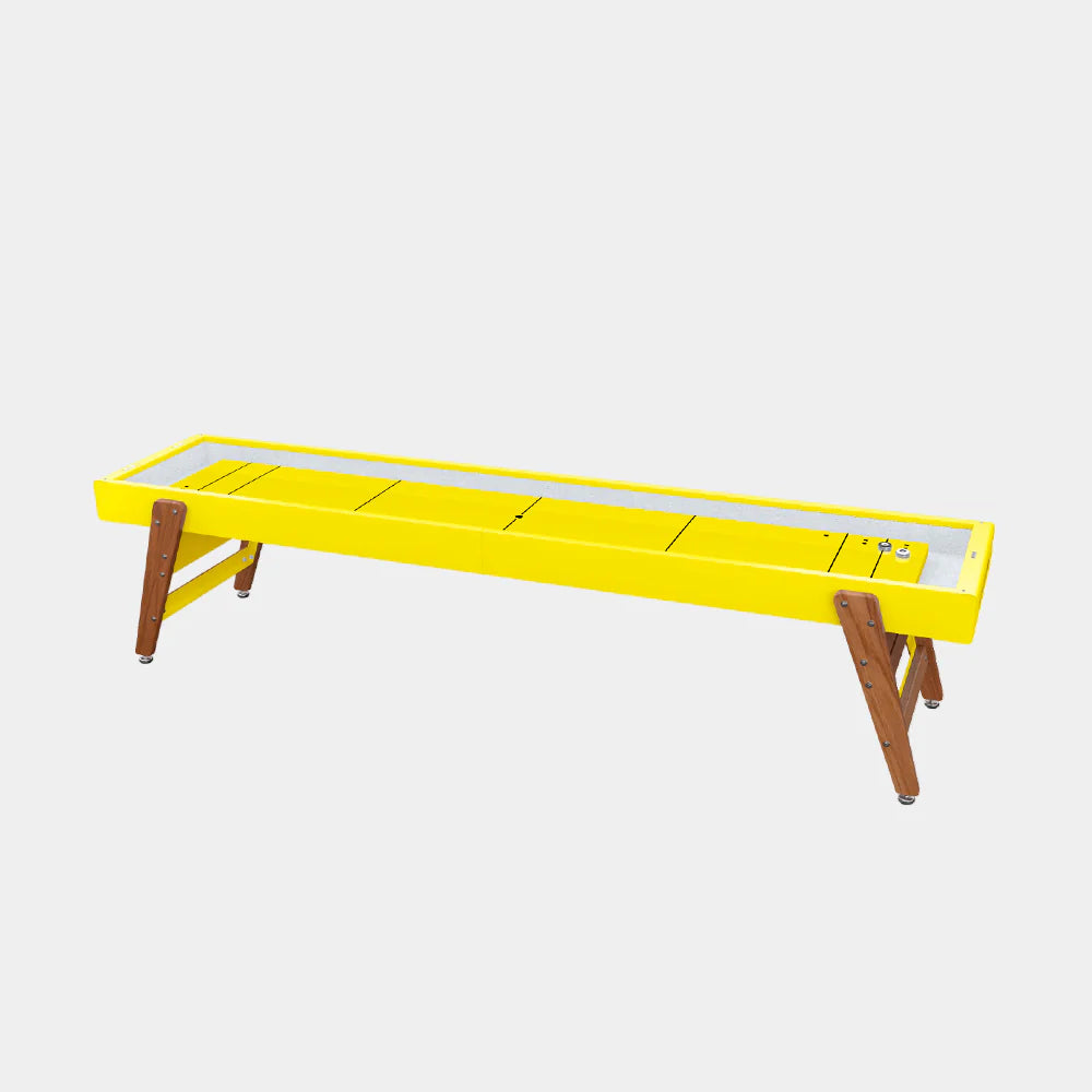 RS Barcelona Track Shuffleboard Table-Shuffleboards-RS Barcelona-9ft Length-Sulfur Yellow (MTO)-Game Room Shop