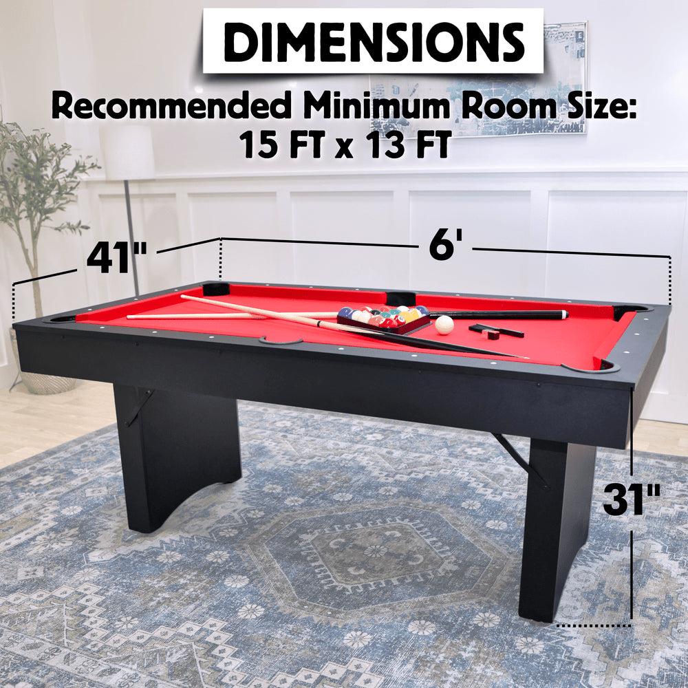 Freetime Fun The Ashford 6' Portable Folding Pool Table-Billiard Tables-Freetime Fun-Game Room Shop