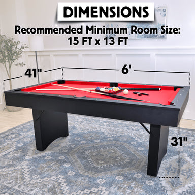 Freetime Fun The Ashford 6' Portable Folding Pool Table-Billiard Tables-Freetime Fun-Game Room Shop