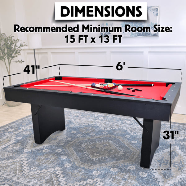 Freetime Fun The Ashford 6' Portable Folding Pool Table-Billiard Tables-Freetime Fun-Game Room Shop