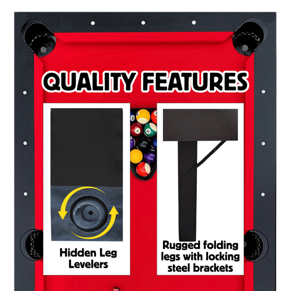 Freetime Fun The Ashford 6' Portable Folding Pool Table-Billiard Tables-Freetime Fun-Game Room Shop