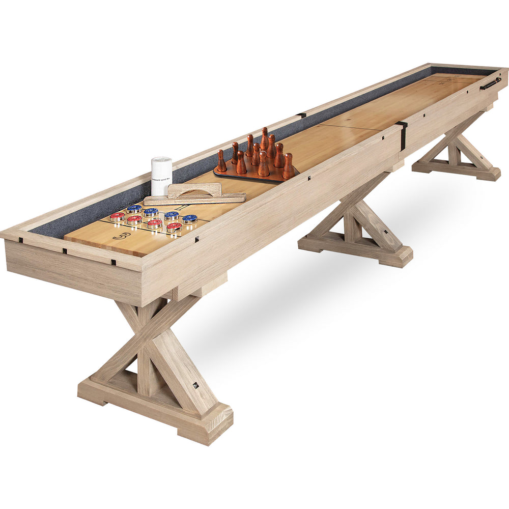 Freetime Fun The Rockford Upstairs/Downstairs Shuffleboard Table-Shuffleboards-Freetime Fun-No Thank You-Rustic Oak-Game Room Shop