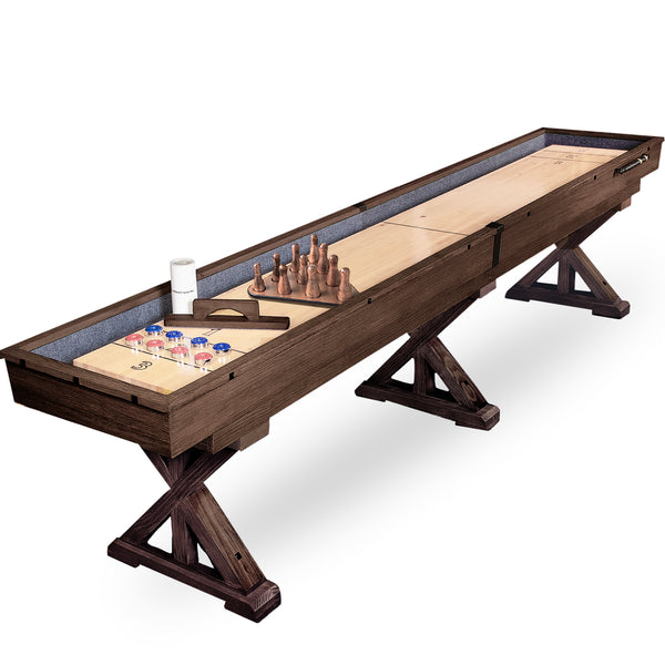 Freetime Fun The Rockford Upstairs/Downstairs Shuffleboard Table-Shuffleboards-Freetime Fun-No Thank You-Espresso-Game Room Shop