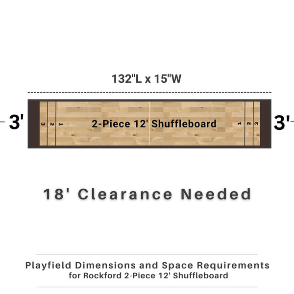 Freetime Fun The Rockford Upstairs/Downstairs Shuffleboard Table-Shuffleboards-Freetime Fun-No Thank You-Rustic Oak-Game Room Shop