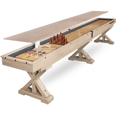 Freetime Fun The Rockford Upstairs/Downstairs Shuffleboard Table-Shuffleboards-Freetime Fun-Shuffleboard Top Upgrade (+$500)-Rustic Oak-Game Room Shop