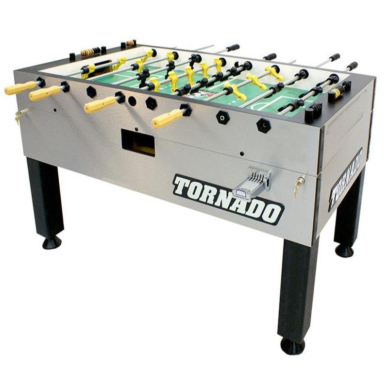 Tornado Platinum Tour Edition Foosball Table Silver Coin Operated-Foosball Table-Tornado-1 Goalie-Game Room Shop