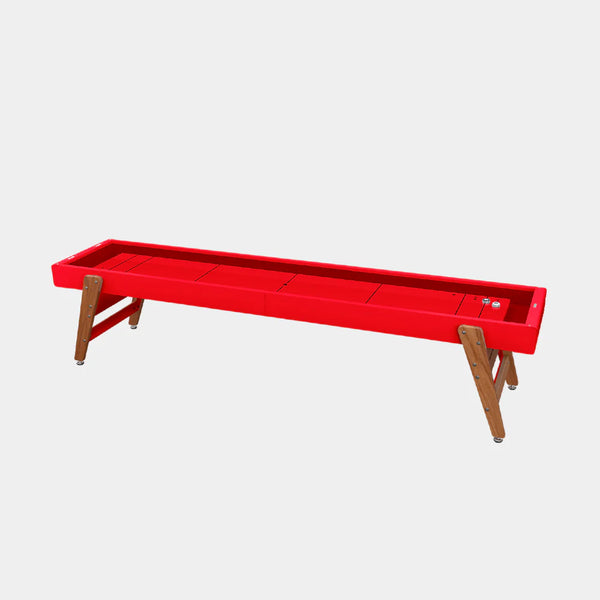 RS Barcelona Track Shuffleboard Table-Shuffleboards-RS Barcelona-9ft Length-Traffic Red (MTO)-Game Room Shop