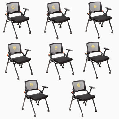 Triton Folding Poker Chairs With Wheels-Poker Table Chairs-Triton Poker Tables-Set of 8-Game Room Shop