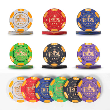 Triton Premium Poker Chips Sets-Poker Table Accessory-Triton Poker Tables-Game Room Shop