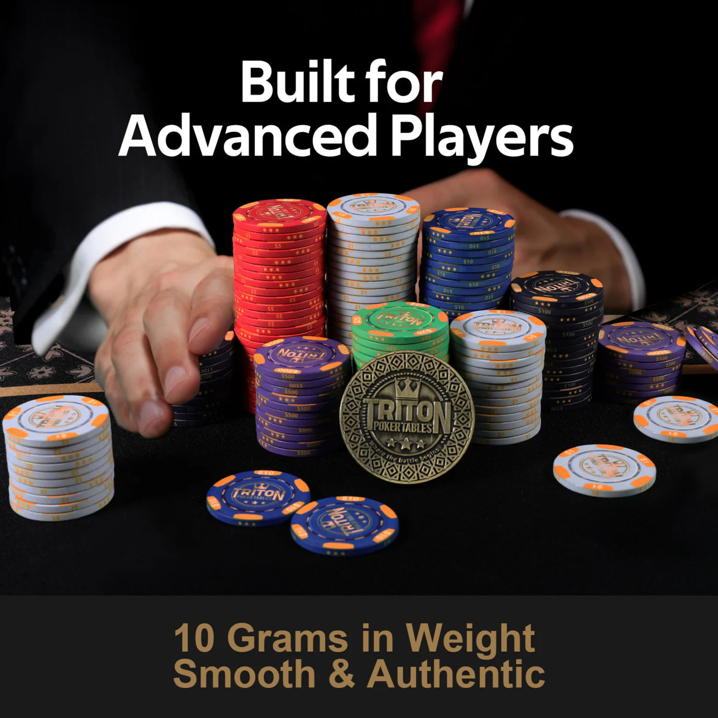 Triton Premium Poker Chips Sets-Poker Table Accessory-Triton Poker Tables-Game Room Shop