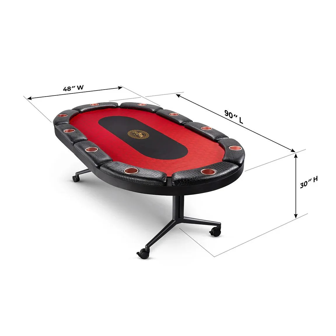 Triton 90" Premium 10 Player Folding Poker Table-Poker & Game Tables-Triton Poker Tables-Game Room Shop
