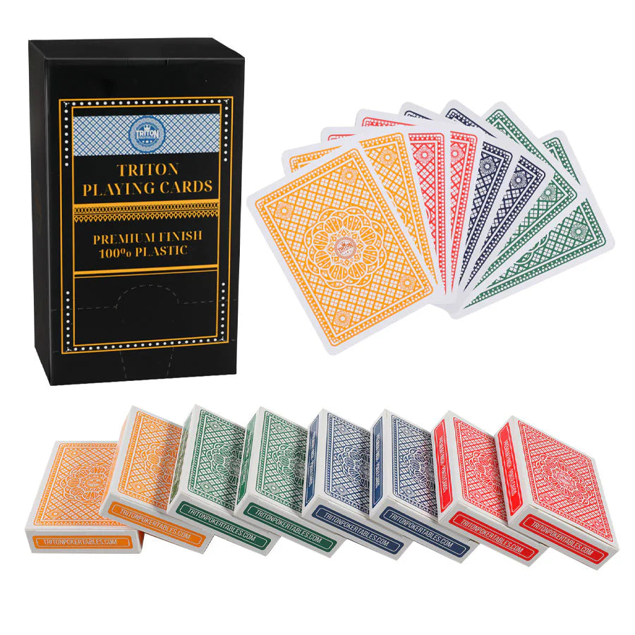 Triton Poker Tables Premium Poker Playing Cards (Jumbo Index)-Poker Table Cards-Triton Poker Tables-8 Deck Of Cards-Game Room Shop
