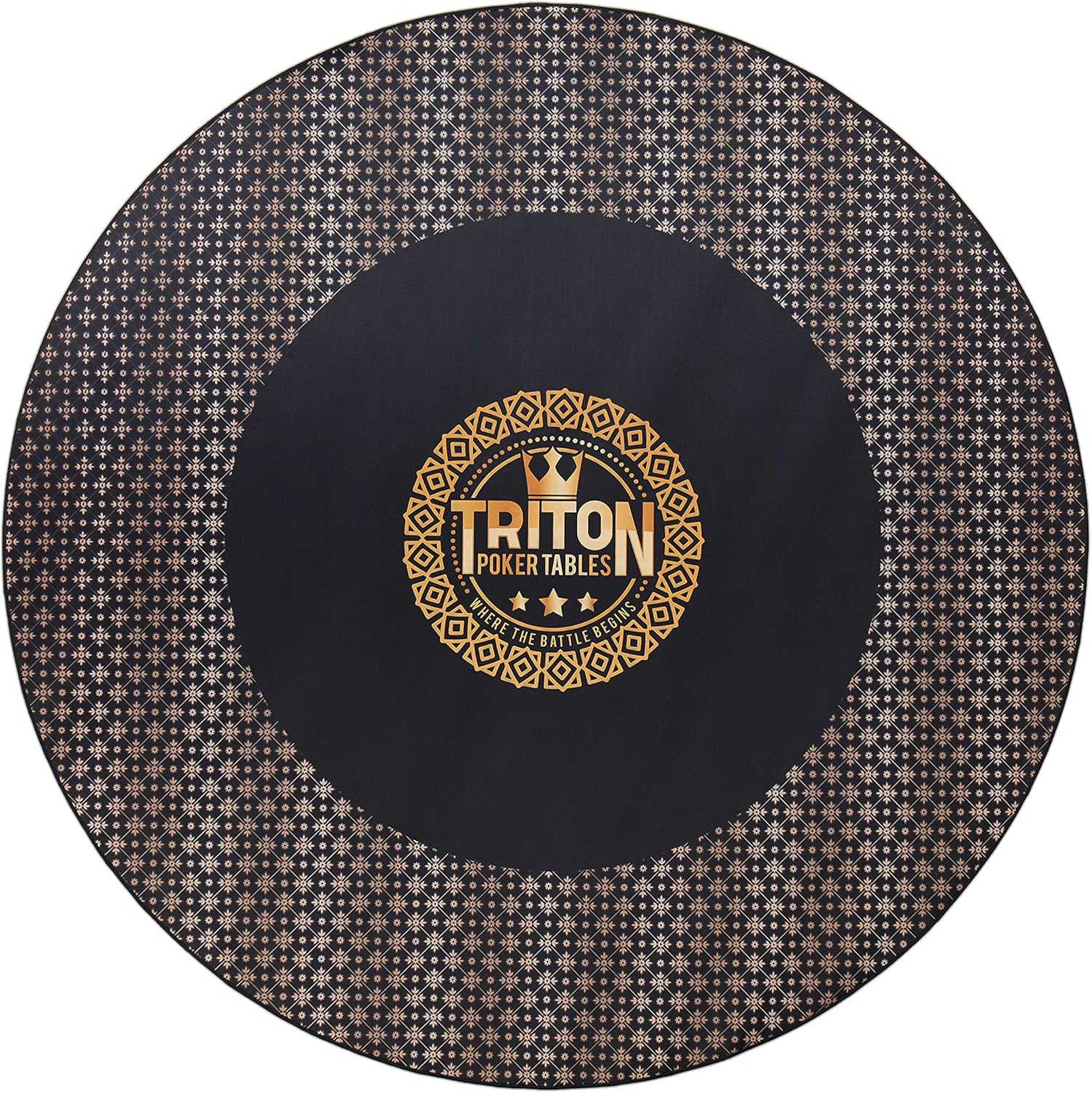 Triton Portable Poker Mat with Carry Case-Poker Table Mat-Triton Poker Tables-Classic (8 Player Poker Table Mat)-Black-Game Room Shop