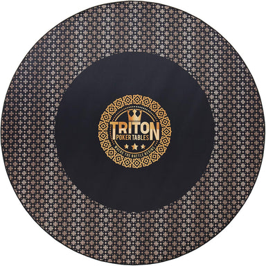 Triton Portable Poker Mat with Carry Case-Poker Table Mat-Triton Poker Tables-Classic (8 Player Poker Table Mat)-Black-Game Room Shop