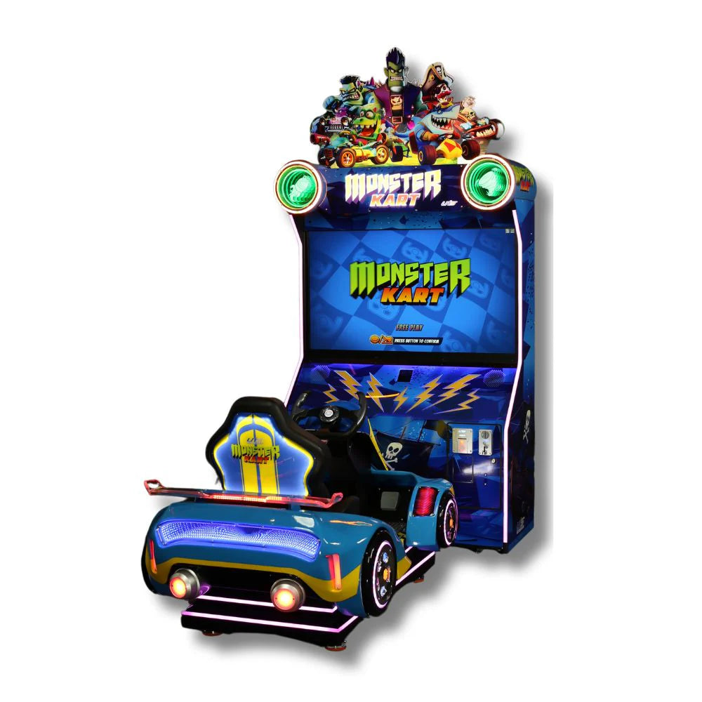 Unis Monster Jet Rider Monster Kart Racing Arcade Game — Game Room Shop