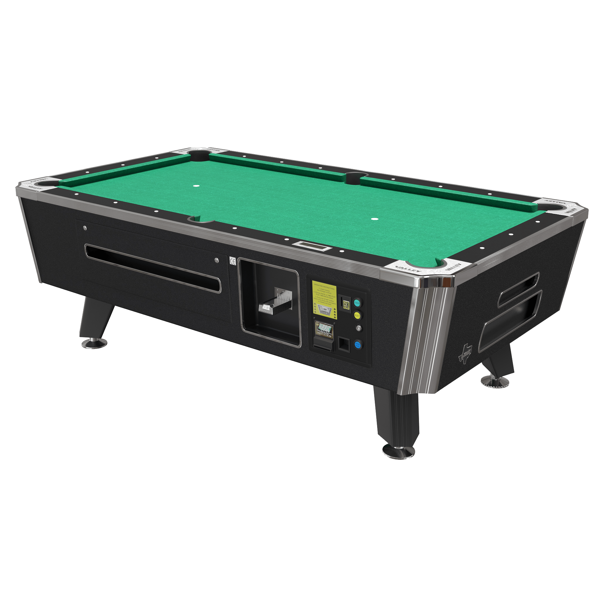 p*f様 シカマァク　DAmien pool shikamark デッドプール Valley Panther ZD-12X Coin-Operated Pool Table — Game Room Shop