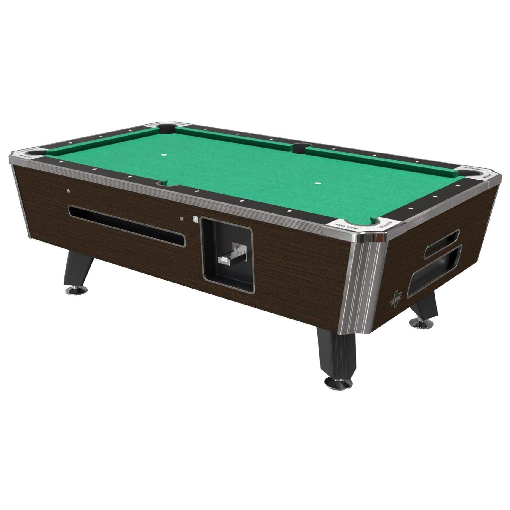 Valley Panther ZD-12 Coin Operated Pool Table-Billiard Tables-Valley-Dynamo-88"-Dakar Ebony-Game Room Shop
