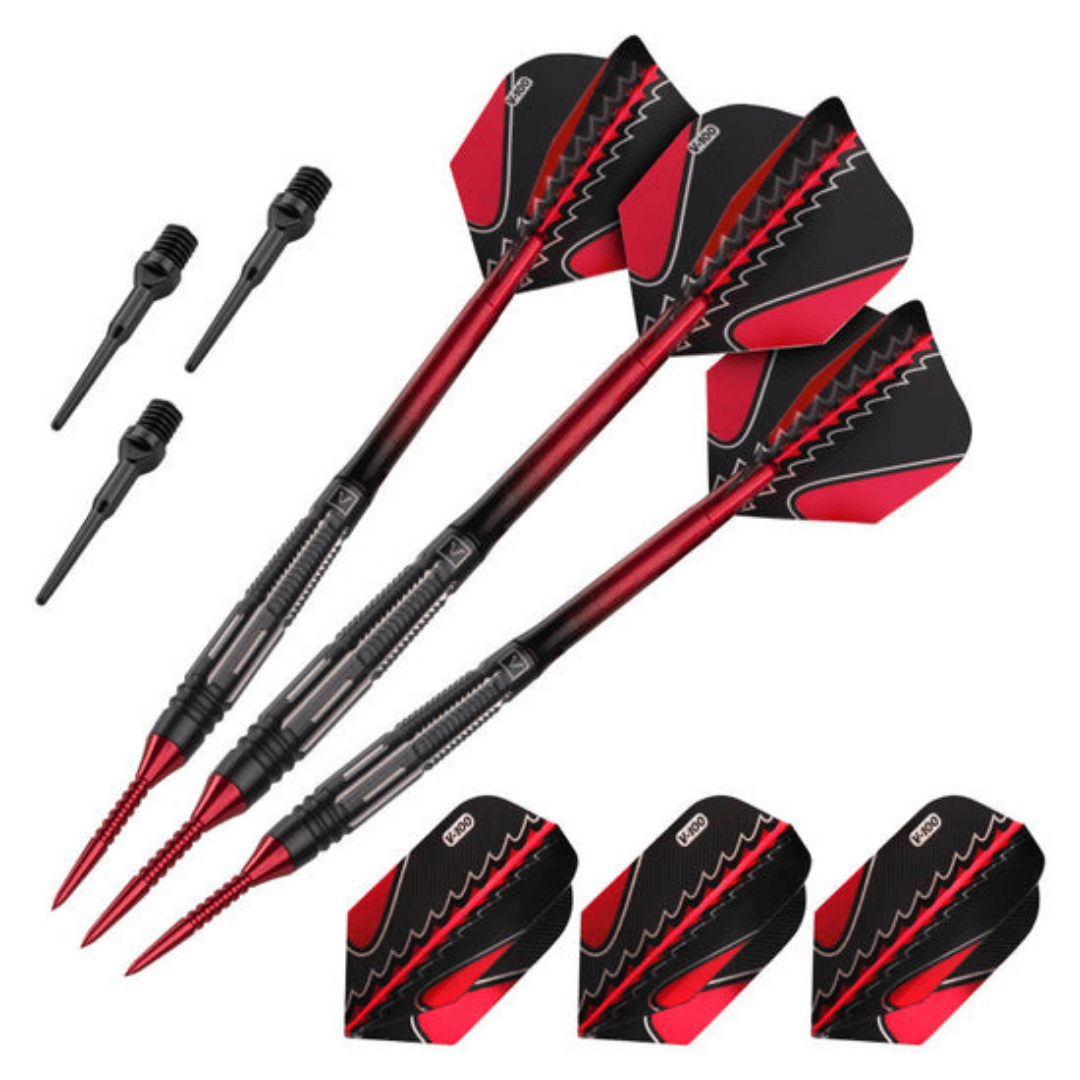 Viper Black Flux 90% Tungsten Steel or Soft Tip Conversion Darts 20 Grams-Darts-Game Room Shop-Red-Game Room Shop