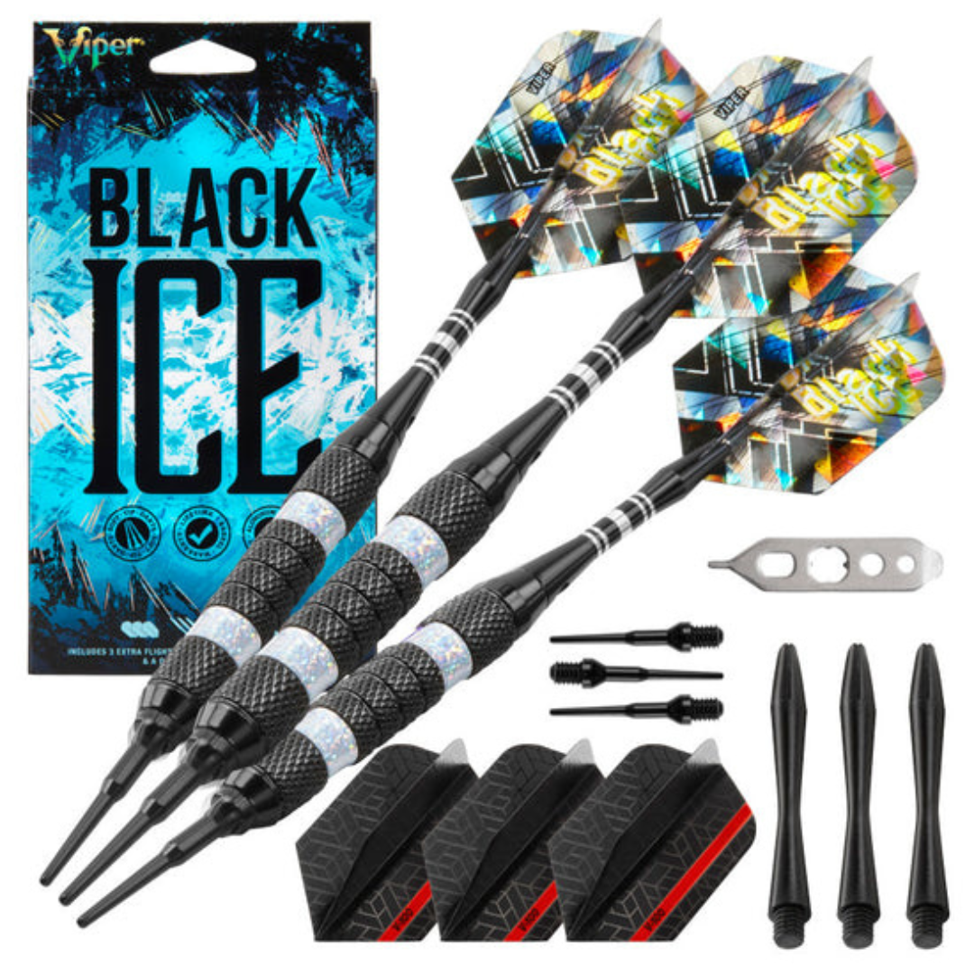 Viper Black Ice Soft Tip Darts-Darts-GLD Products-Silver-16 Grams-Game Room Shop