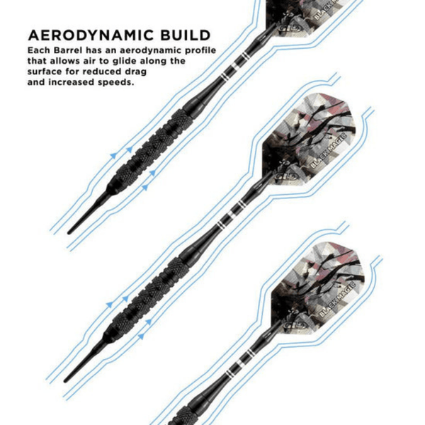 Viper Black Magic Soft Tip Darts 18 Grams-Darts-GLD Products-10 Knurled Rings-Game Room Shop