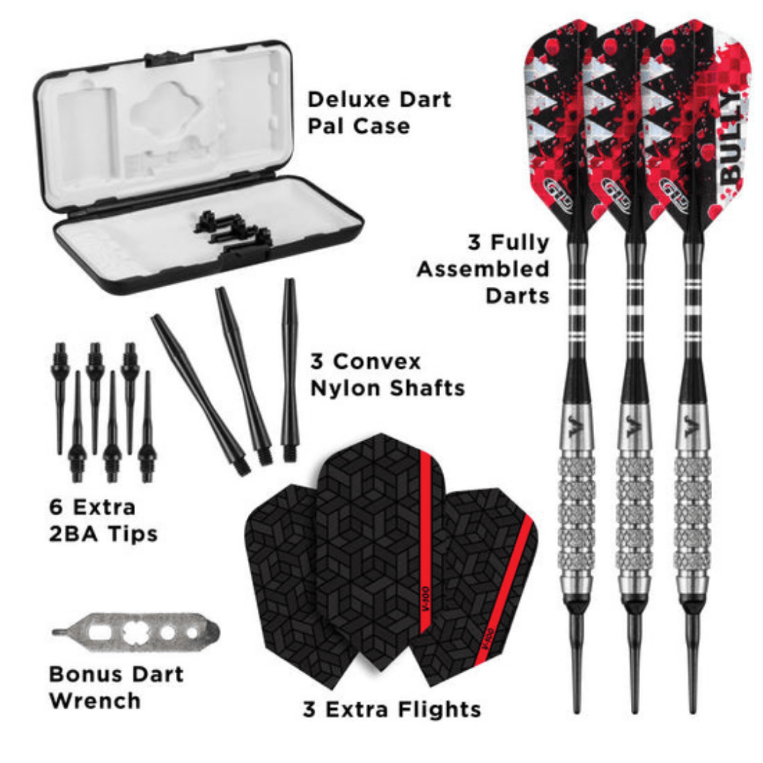 Viper Bully 80% Tungsten Soft Tip Dart Set 5 Knurled Rings 18 Grams-Darts-GLD Products-Game Room Shop